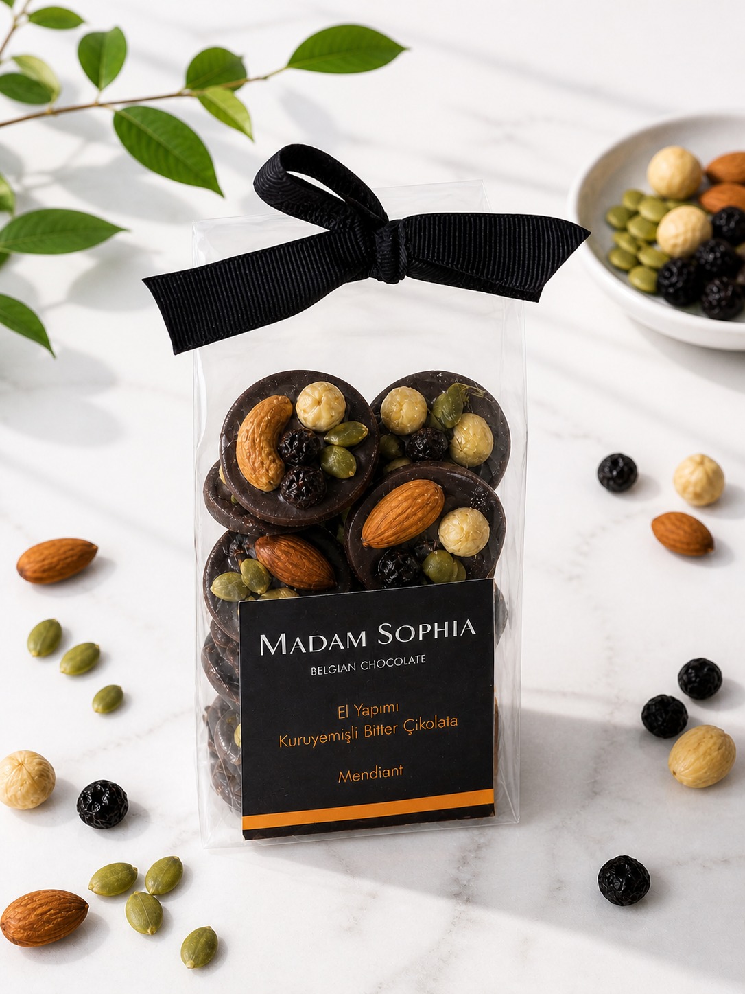 Madam Sophia Poşette Karışık Kuruyemişli Bitter Mendiant 100 g